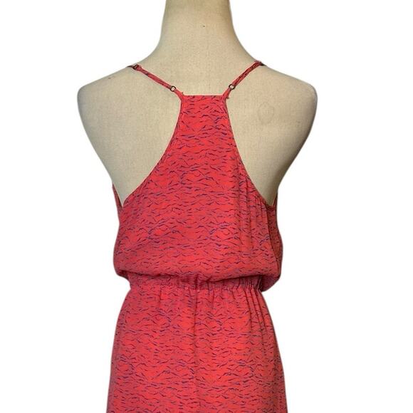 Broadway & Broome pink blue print silk halter mini dress size 4 - Picture 11 of 16